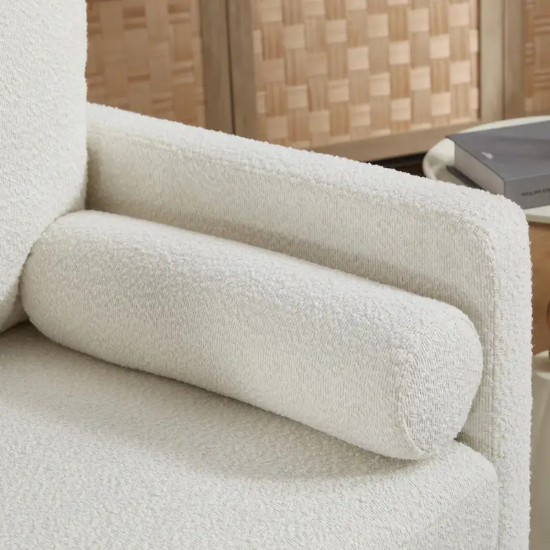 35.4 W Modern Reading Chair,Upholstered Accent Chair with Pillows and Wood Legs