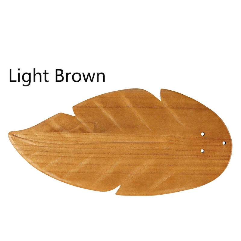 Owen 52  3-Light Coastal Bohemian Iron/Wood Palm Leaf LED Ceiling Fan with Pull Chain, by JONATHAN Y