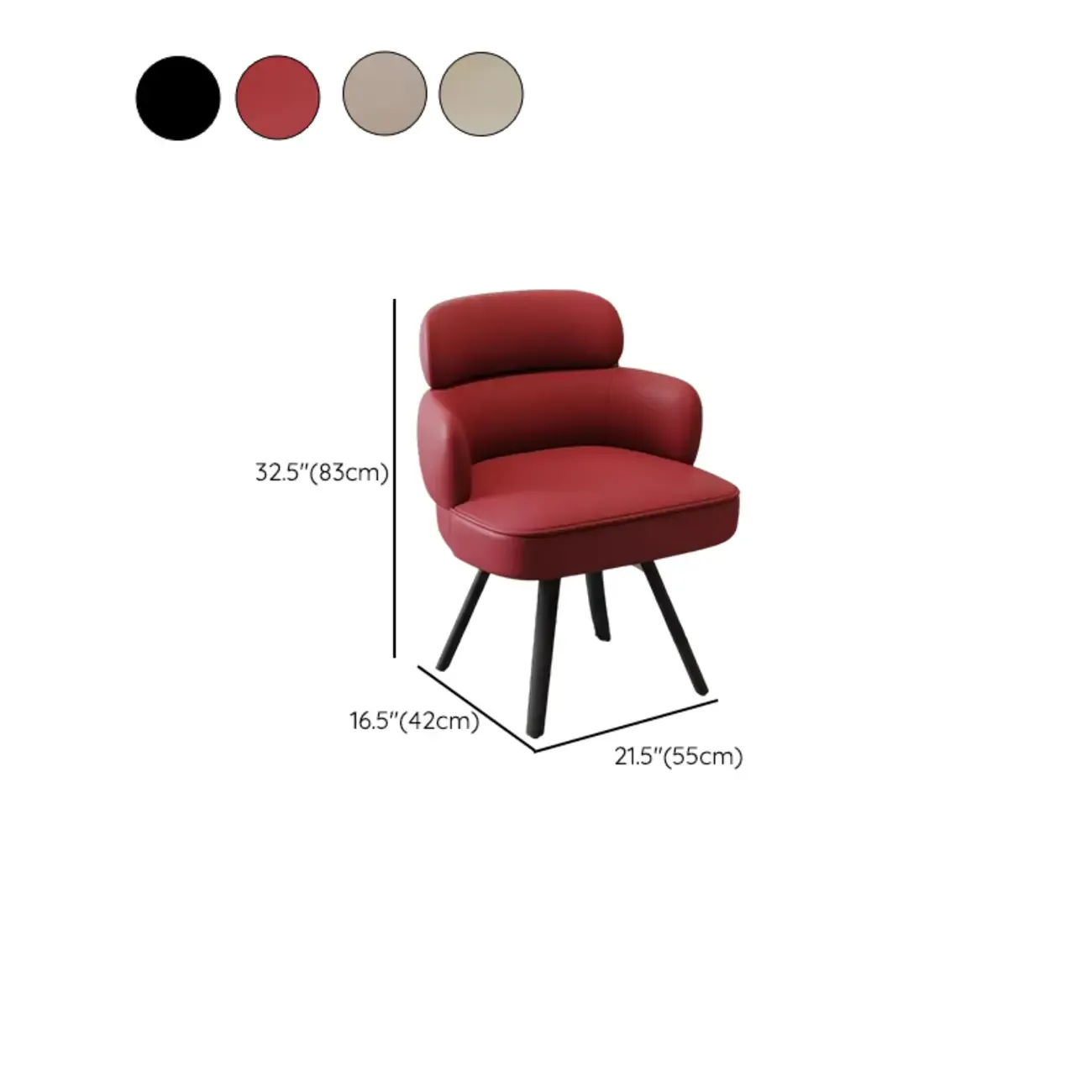 Scandinavian Swivel Brown Curved Back Dining Chairs