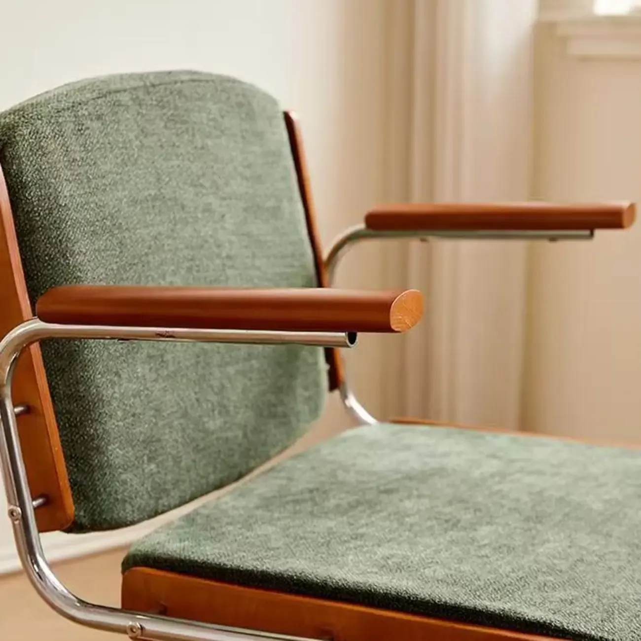 Modern Green Fabric Ergonomic Swivel Office Chair