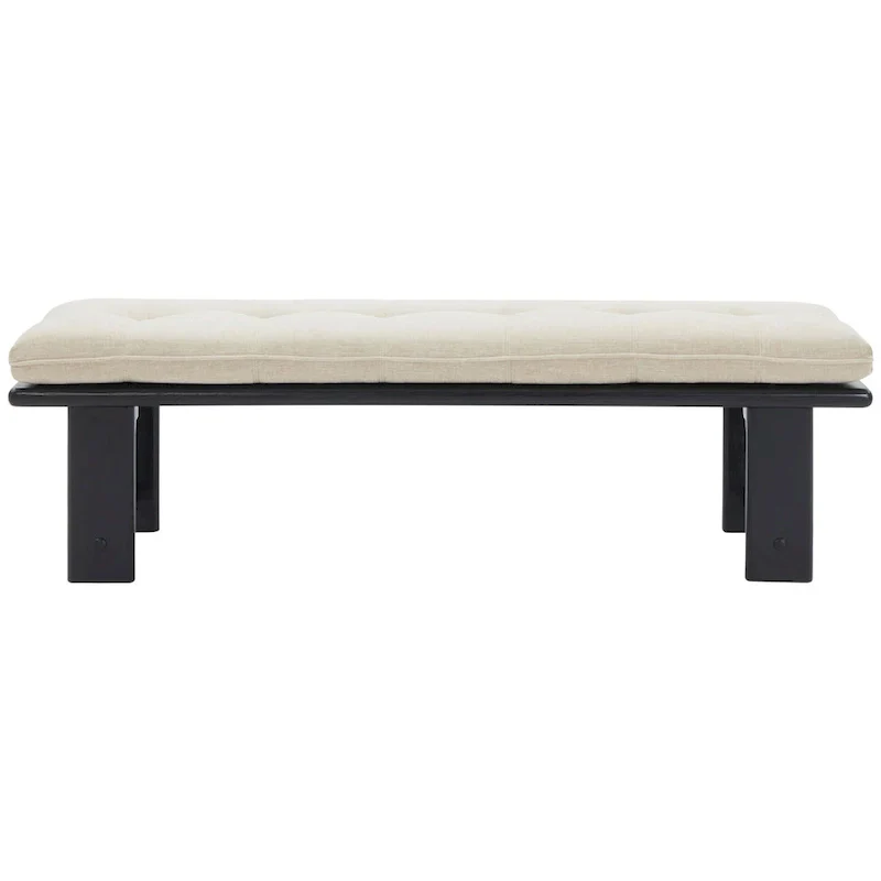 SAFAVIEH Couture Rasema Modern Cushion Bench - 60.8 In. W x 18.9 In. D x 18.1 In. H - 61Wx19Dx18H