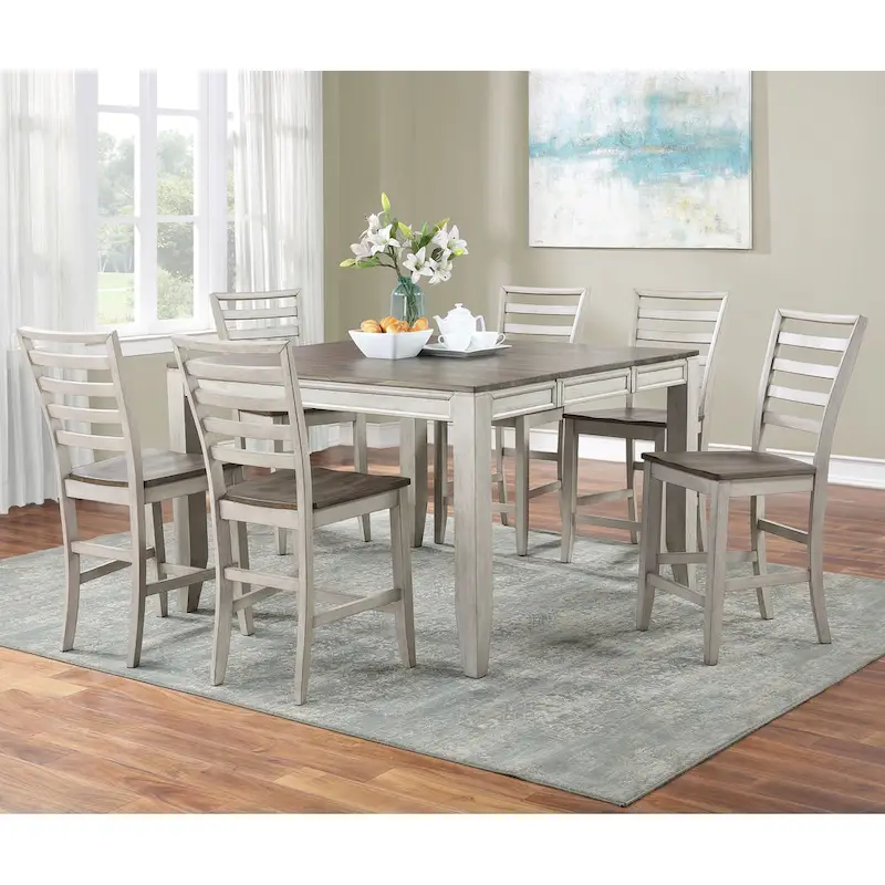 Steve Silver Aldrich Two-tone 7-piece Counter Dining Set