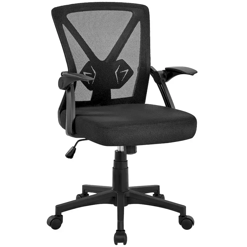 Mesh Office Chair with Flip-up Armrests