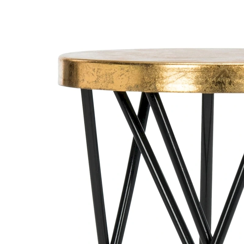 SAFAVIEH Elissa 30 Inch Gold Leaf Bar Stool - 18  x 18  x 30  - 18Wx18Dx30H