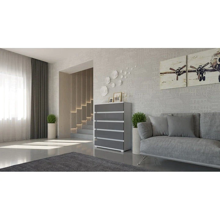 5-Drawer Dresser with Laminated Chipboard Construction