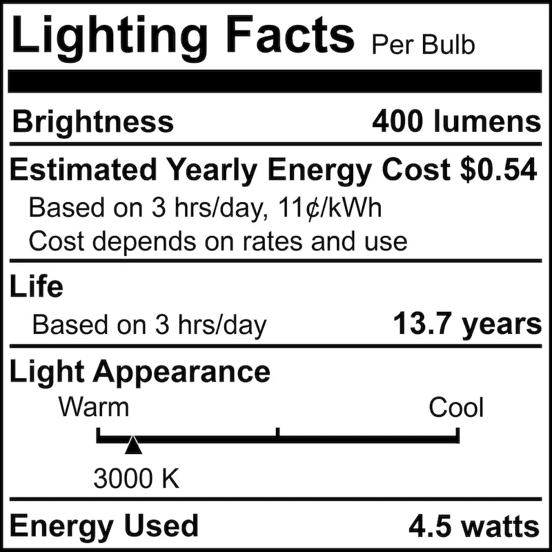 Bulbrite LED Filament Pack of (4) 4.5 Watt Dimmable T6 Light Bulbs with a Milky Finish and Candelabra (E12) Base