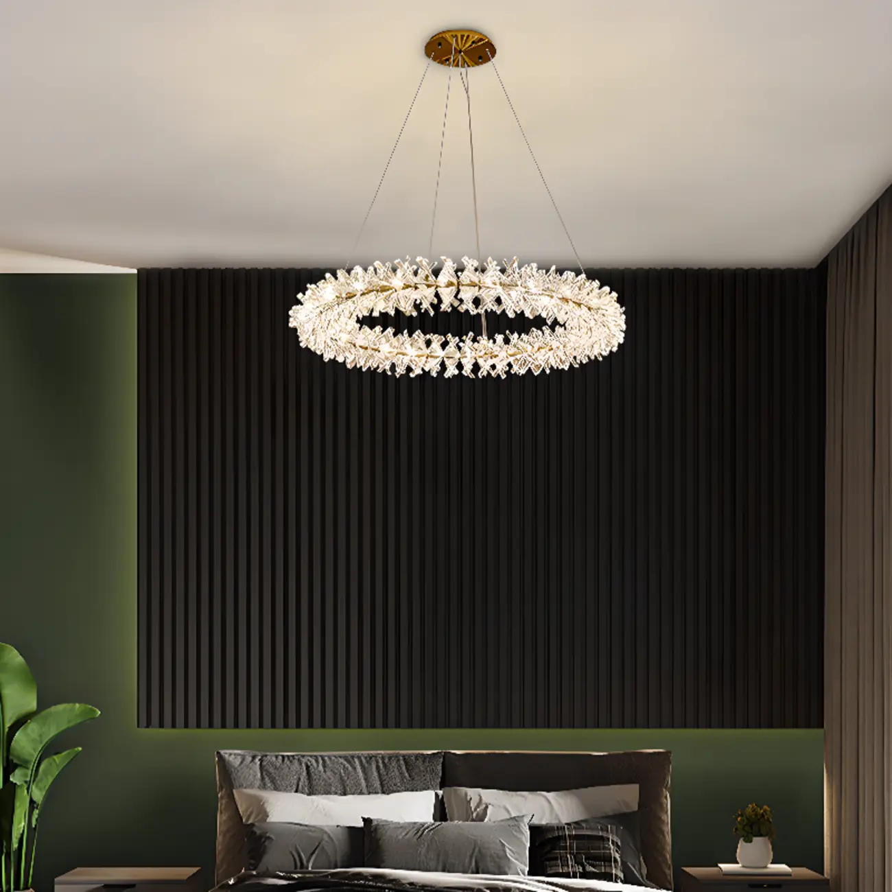 Modern Gold Crystal Garland Ambient Chandeliers