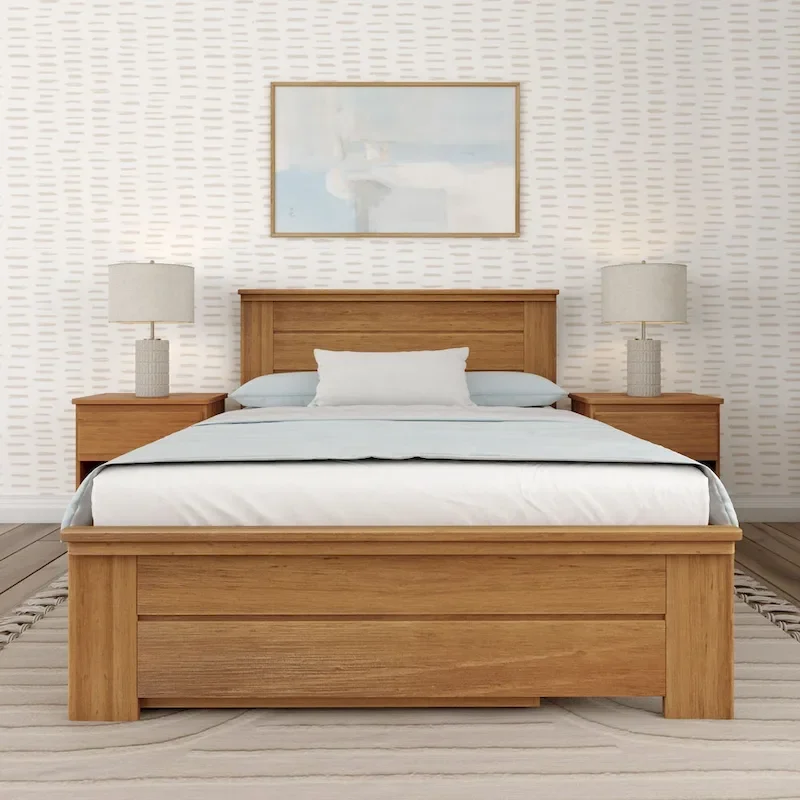 Plank and Beam Farmhouse Full Bed with Panel Headboard with Trundle