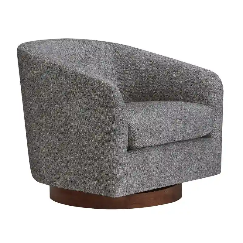 Grey Swivel Accent Chair – Single