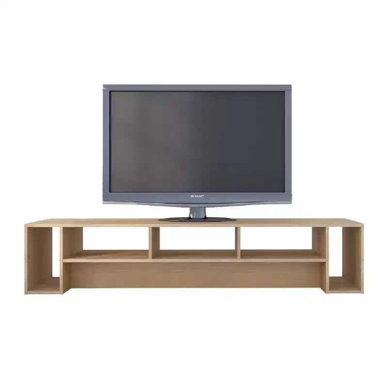 Rustik 3 Shelf TV Stand for TVs up to 80 - Nexera