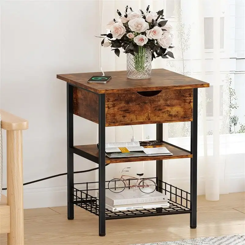 Nightstand with Charging Station