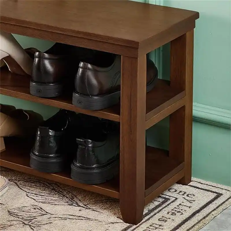 Bench 2-Tier Wood Heavy Duty - 11.81 D x 31.5 W x 16.54 H