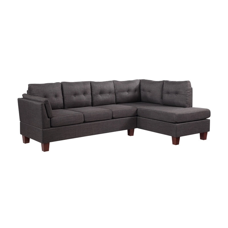Dalia Linen Modern Sectional Sofa with Right Facing Chaise