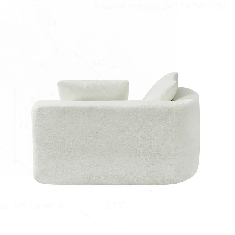 Modern Curved Sectional Sofa with High-Quality Upholstery and Spacious Seating