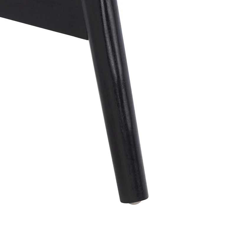 Natural Wood Leather Woven Accent Chair - Single Seat