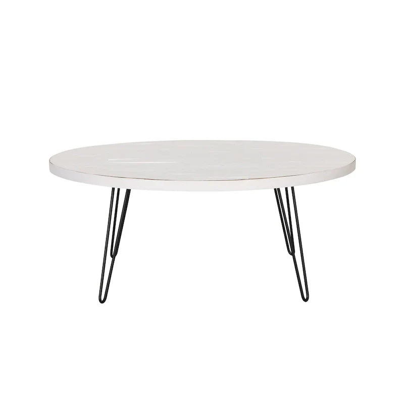 Raffles 44 Wood Oval Cocktail Table