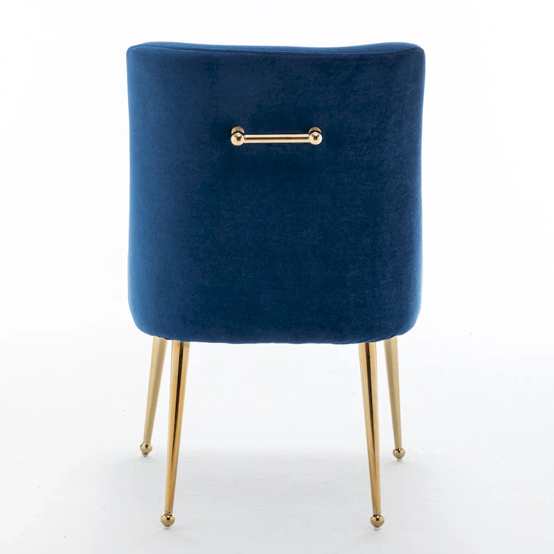 SEYNAR Velvet Upholstered Dining Chair Set of 2, Modern Glam Armless Side Chair