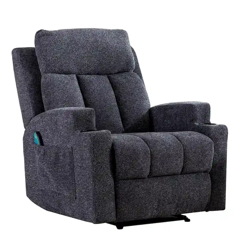 Ebello Massage Recliner Chair with Heat and Vibration Manual Sofa