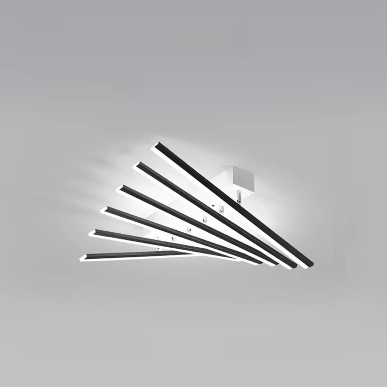 Geometric LED Semi Flush Ceiling Light with Acrylic Shade