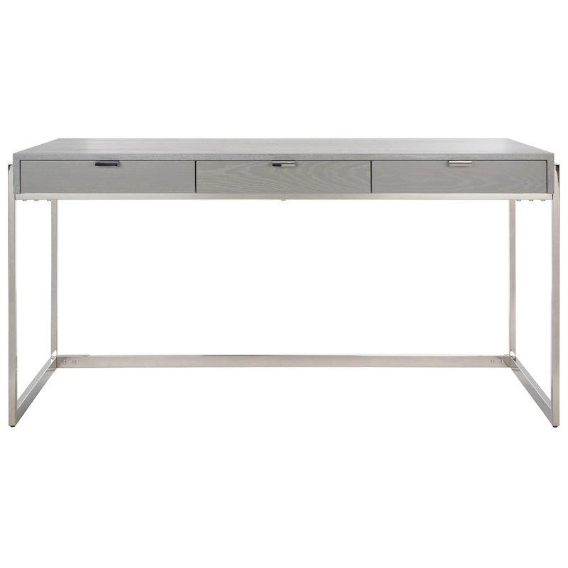 SAFAVIEH Couture Radunka 3-Drawer Smoked Eucalyptus Writing Desk