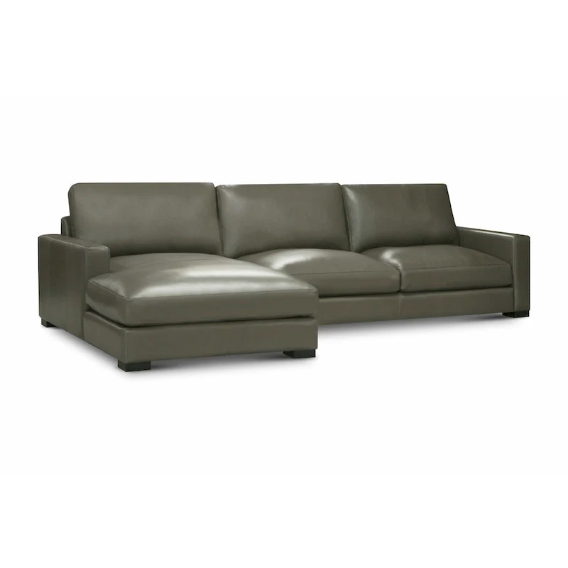 Vancouver Upholstered Chaise Sectional in Portofino Cavalla