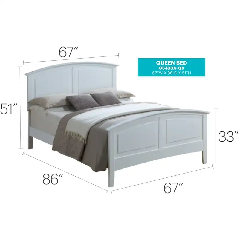 Hammond Queen Panel Bed with Curved Top Rail
