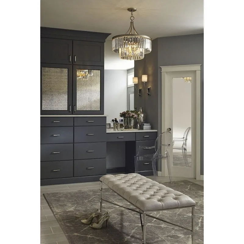 Glimmer Collection 6-Light Silver Ridge Pendant - N/A