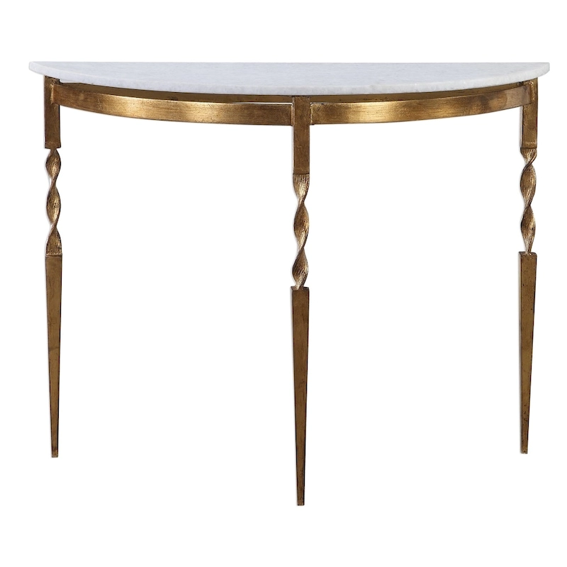 Uttermost Imelda Gold Demilune Console Table