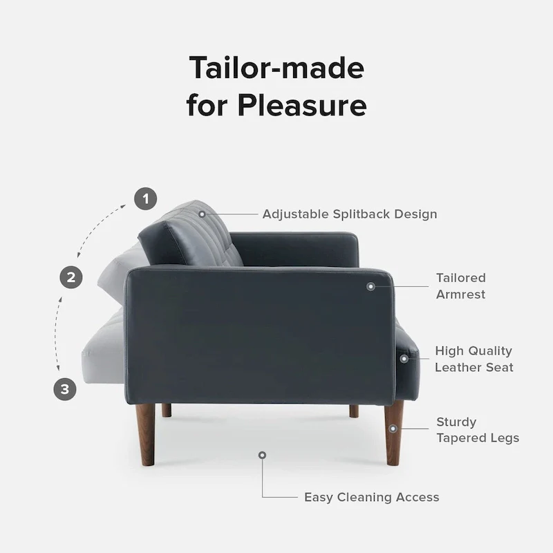 Mopio Aaron Futon Convertible Sofa Sleeper Futon