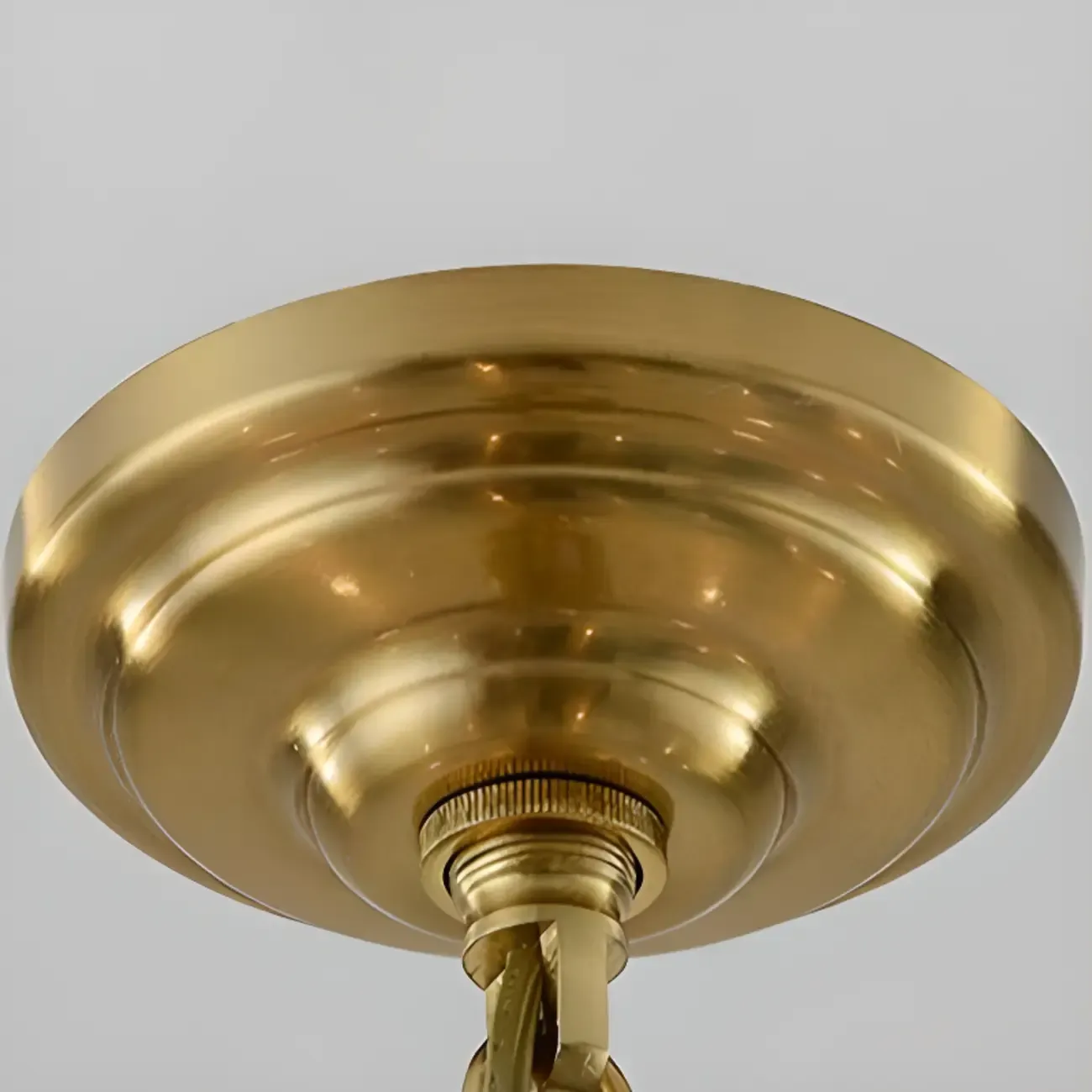 Geometric Gold Metal Clear Crystal Sputnik Chandelier