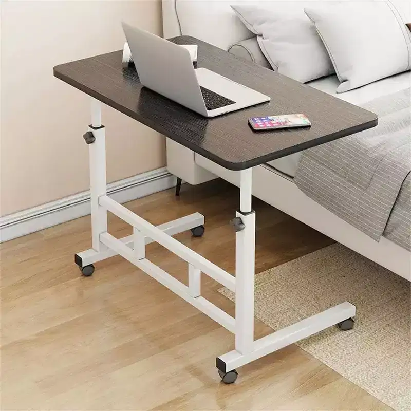 Standing Desk Adjustable Height, Mobile Stand Up Desk with Wheels Small Computer Desk Rolling Desks, Portable Laptop Standing Table for Home Office