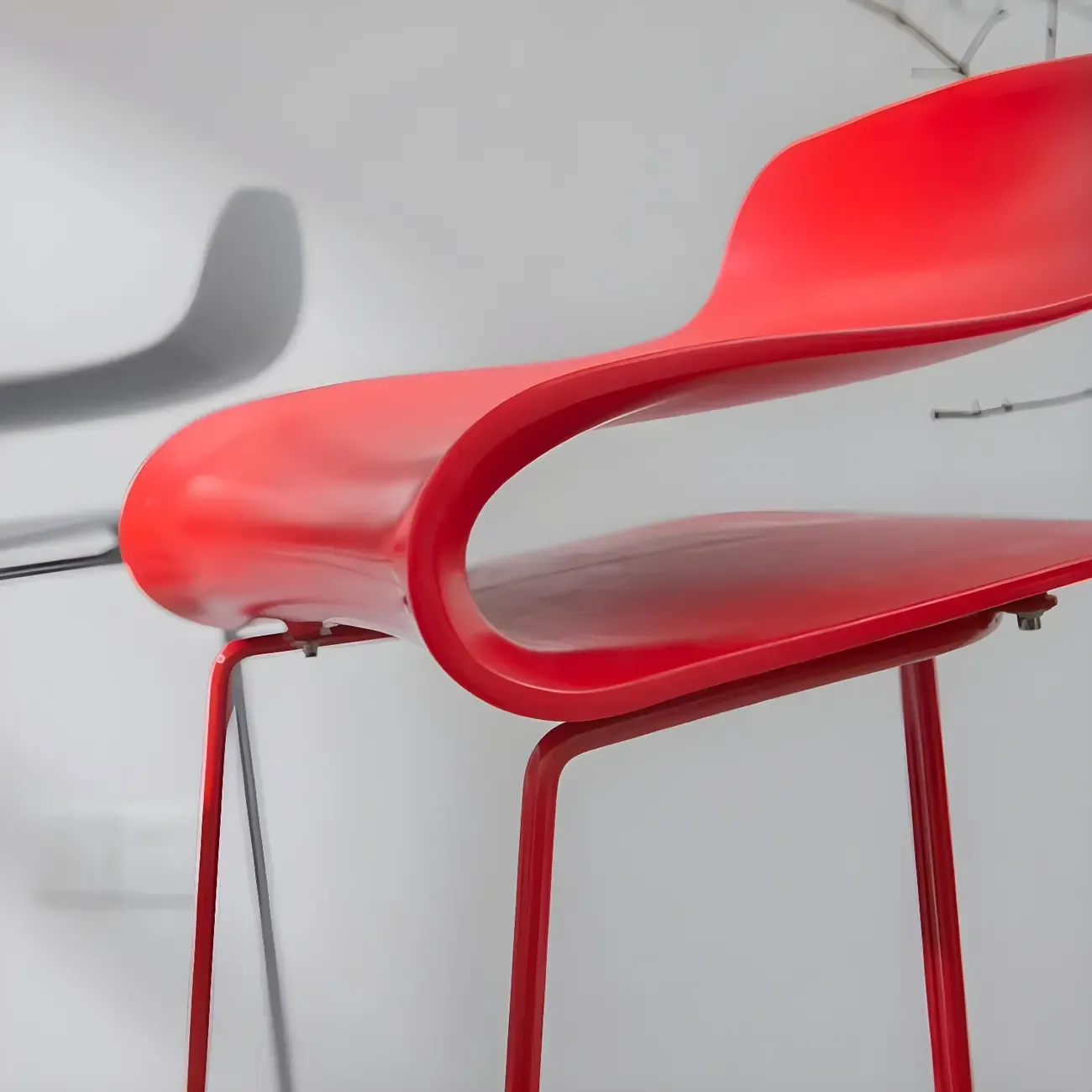 Acrylic Sleek Durable Backless Counter Height Bar Stool