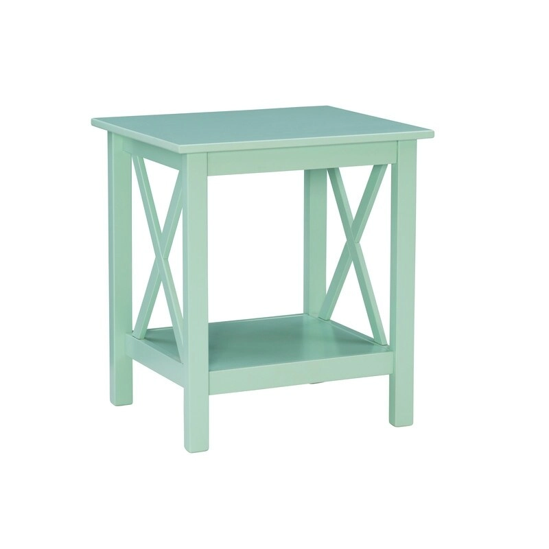 Ripplewood Farmhouse X-Base Side End Table