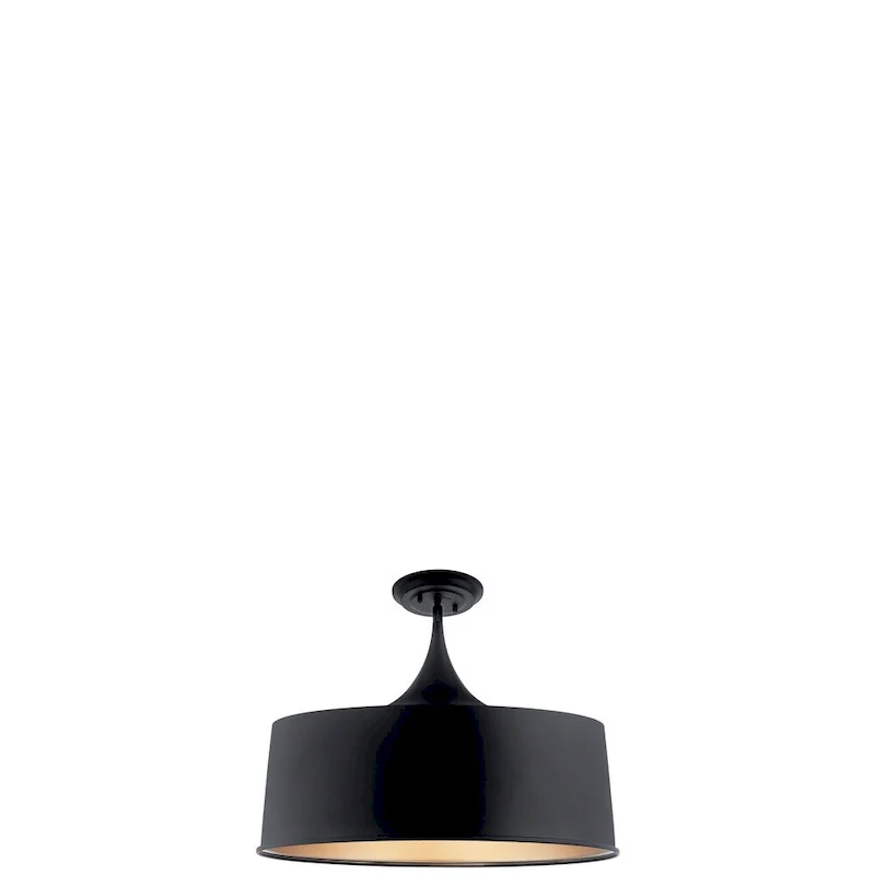 Kichler Lighting Elias 1-Light Pendant/Semi Flush Light Black