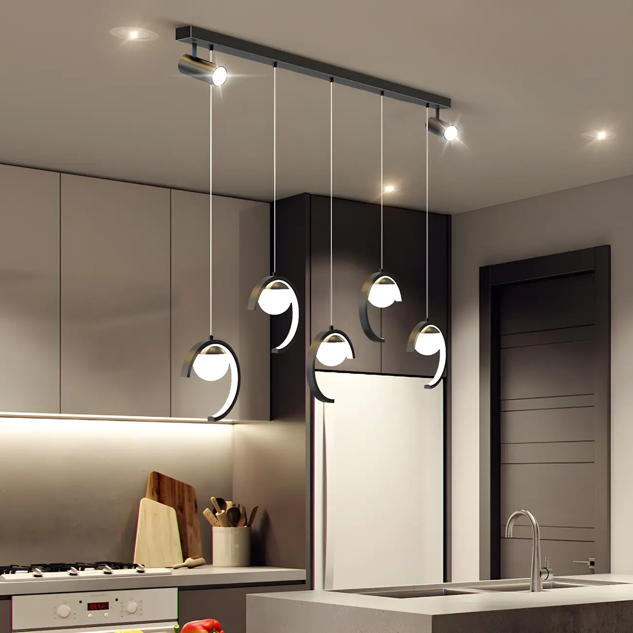 Modern Metal Geometric Kitchen Island Pendant Lights