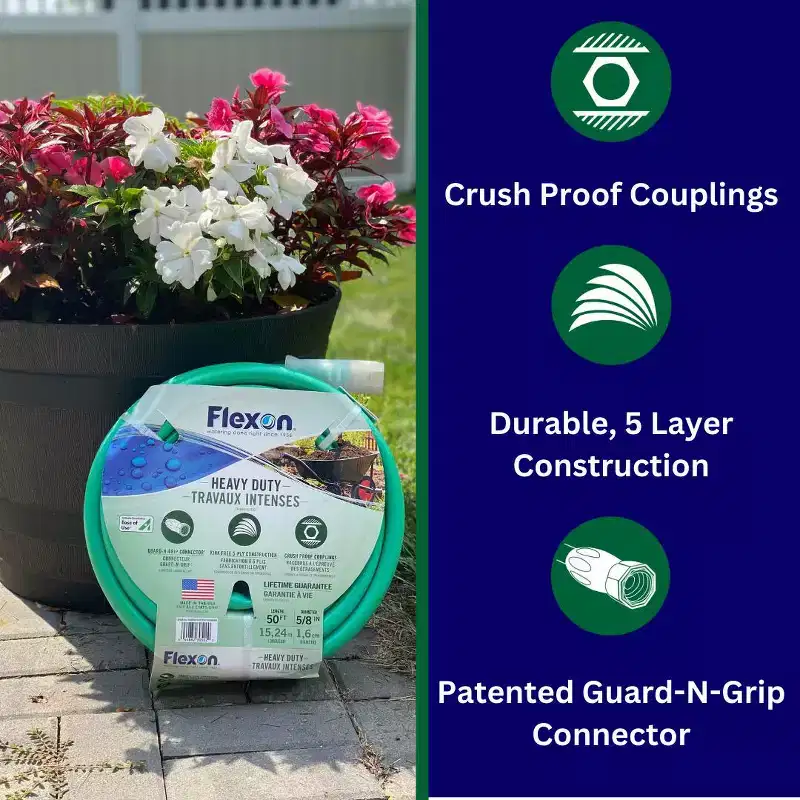Flexon 5/8-Inch Heavy Duty 5-Ply Garden Hoses