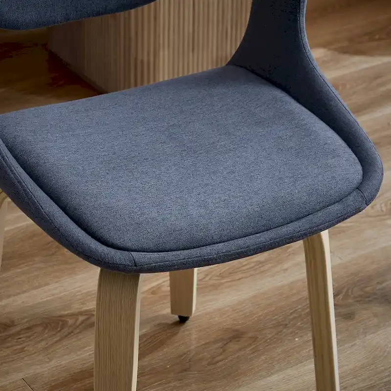 Swivel Upholstered and Wood Accent Chair