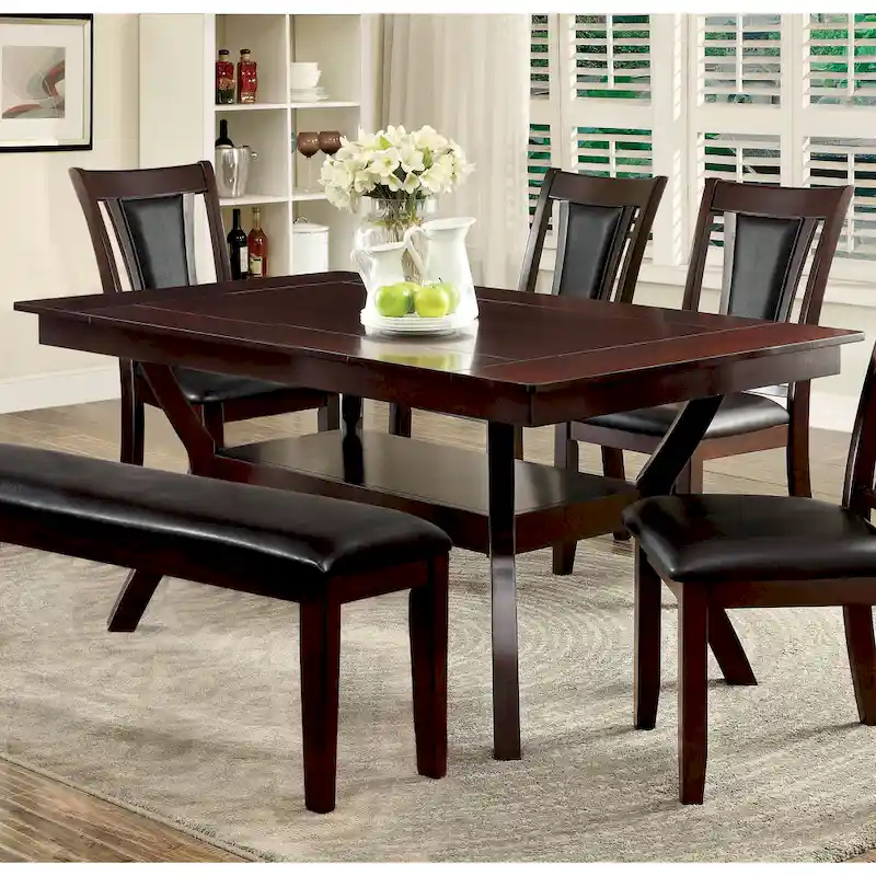 Copper Grove Schmidt 64-inch Wood Dining Table with Shelf