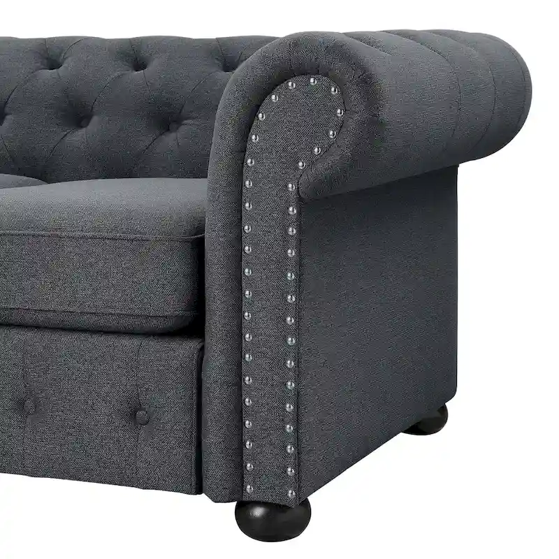 Tufted Chesterfield Loveseat Sofa