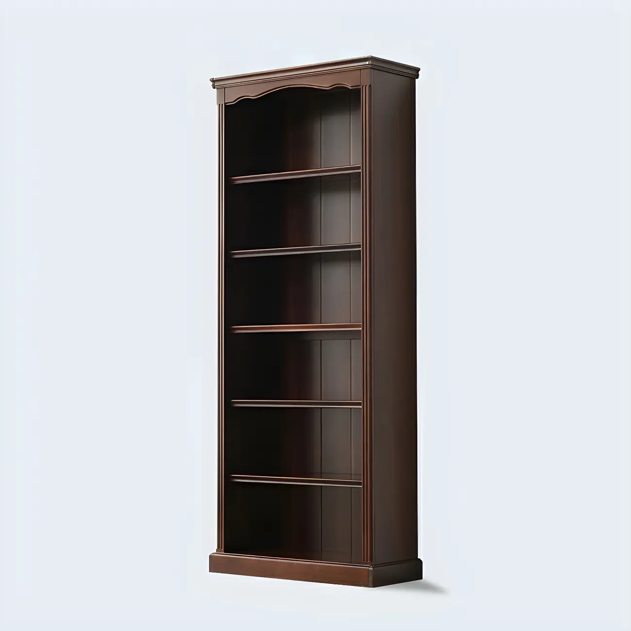 Classic Simple White Rectangular Wood Bookcase