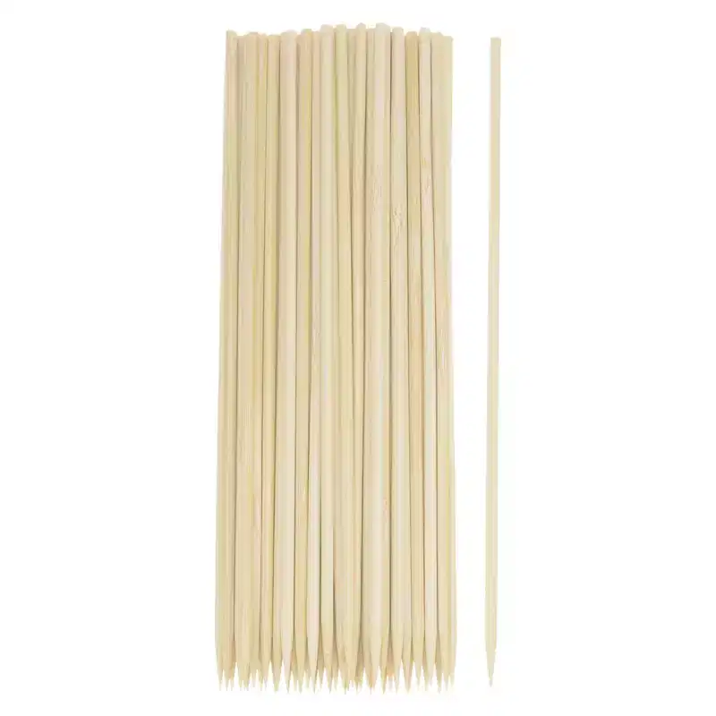 Unique Bargains Bamboo Barbecue Skewers Sticks Natural Wooden Cocktail Picks 200 Pcs