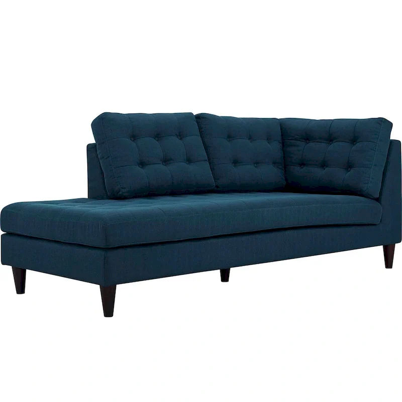 Laguna / Light Gray / Grey Tufted Chaise Lounge – Single Seat