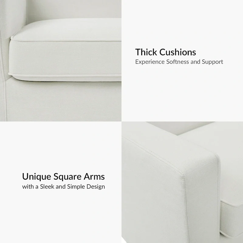 Antonio Transitional 83.5 Slipcovered Sofa with Curved Back by HULALA HOME