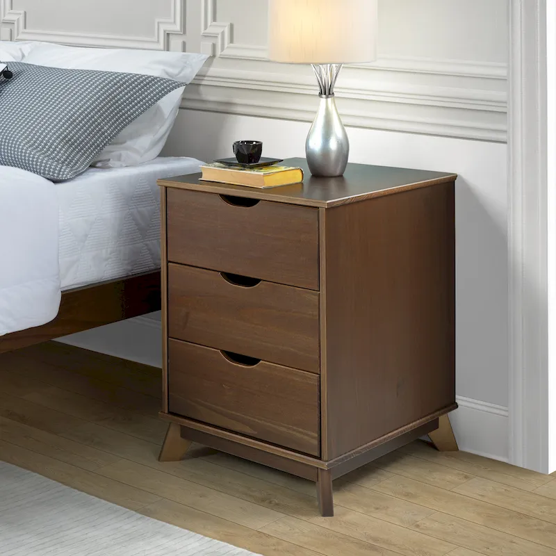 Purcell Wood 3 Drawer Nightstand