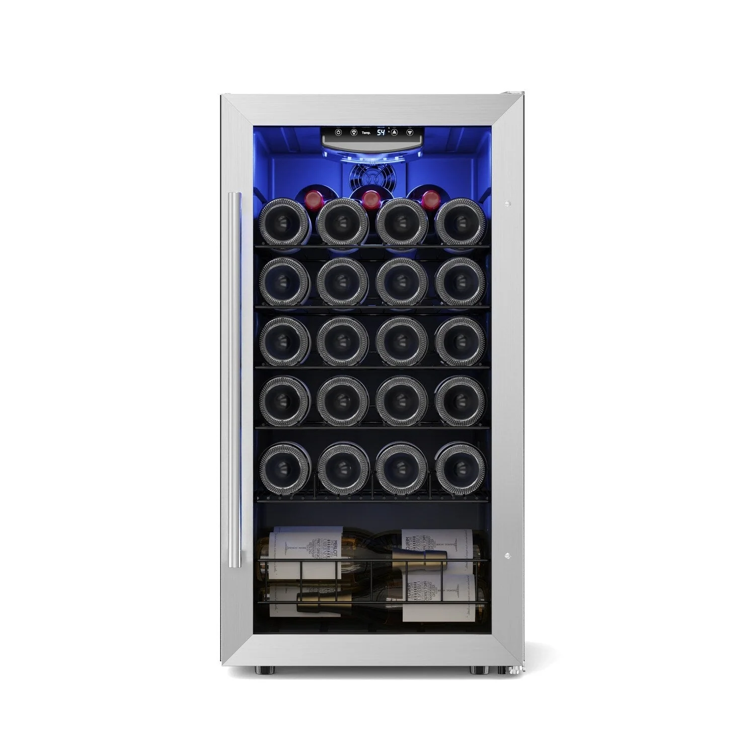 Yeego 17 Inch Single Zone 27-Bottle Freestanding Wine Cooler Mini Fridge - 16.9 inch