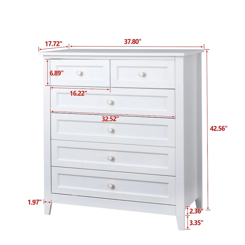Wood spray-painted drawer dresser