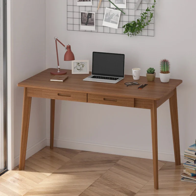 47.2  W Classic Home Office Desk, Writing Desk With Drawers