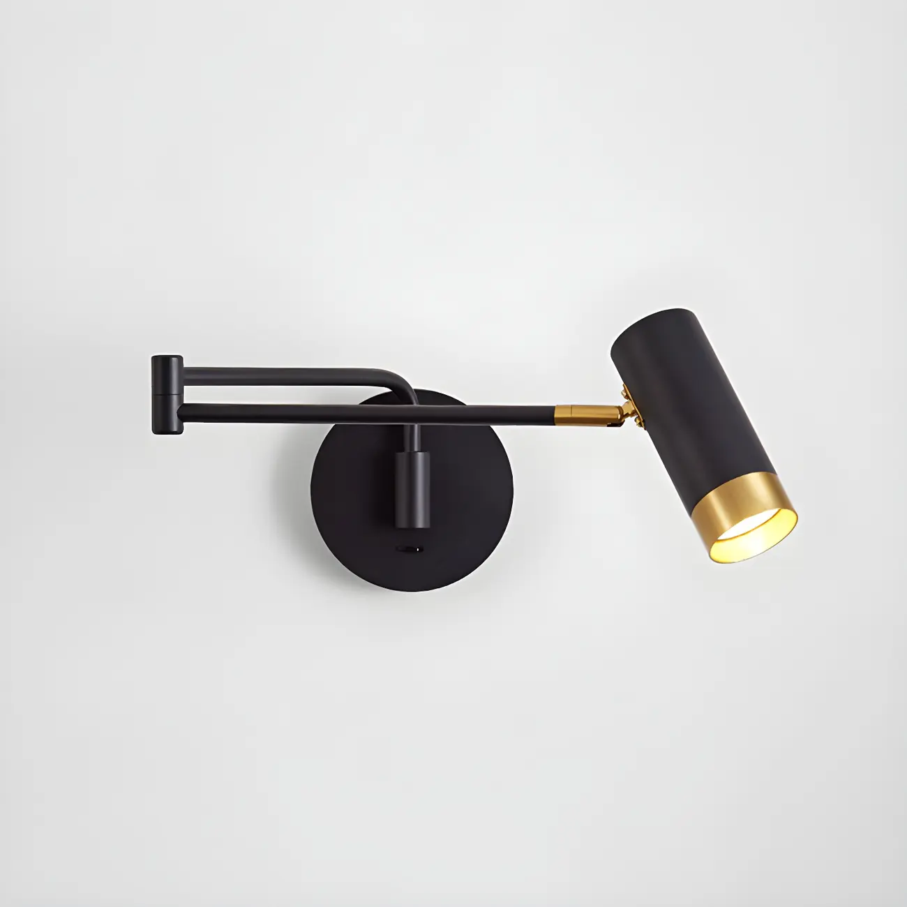 Modern Metal White Black Adjustable Swing Arm Wall Light