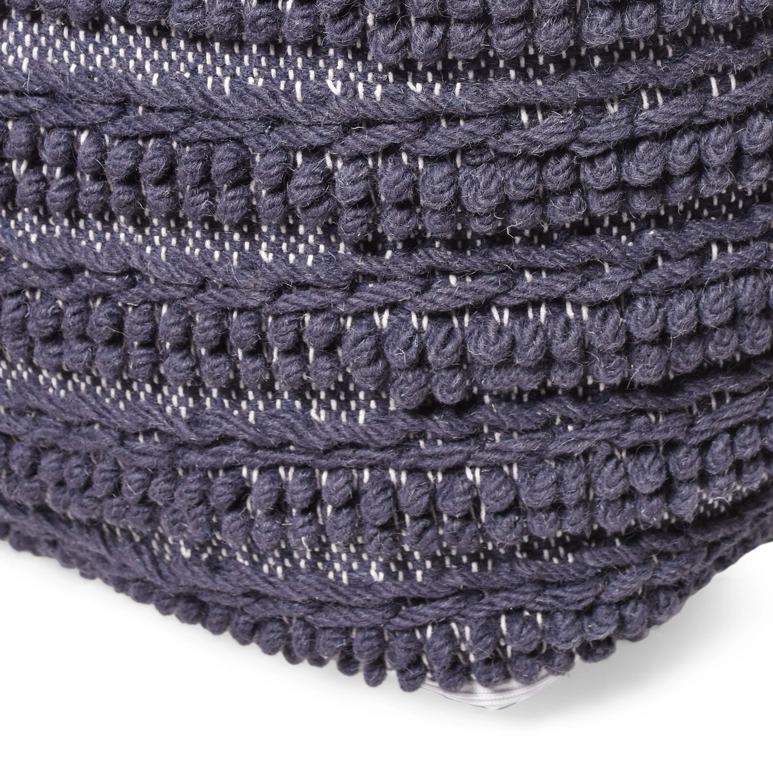 Boho Handcrafted Large Fabric Square Pouf - NH463513