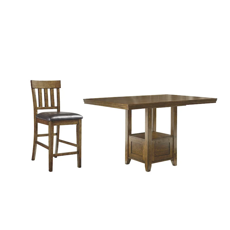 Medium Brown Counter Height Dining Table